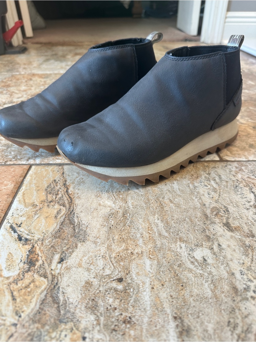 Women's Merrill Black Slip-On Wedge Ankle Booties